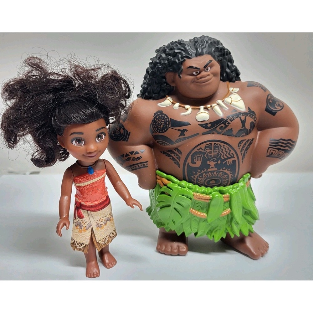 Jakks Pacific Disney Princess 6" Moana & 8" Maui Figure‎ LOT